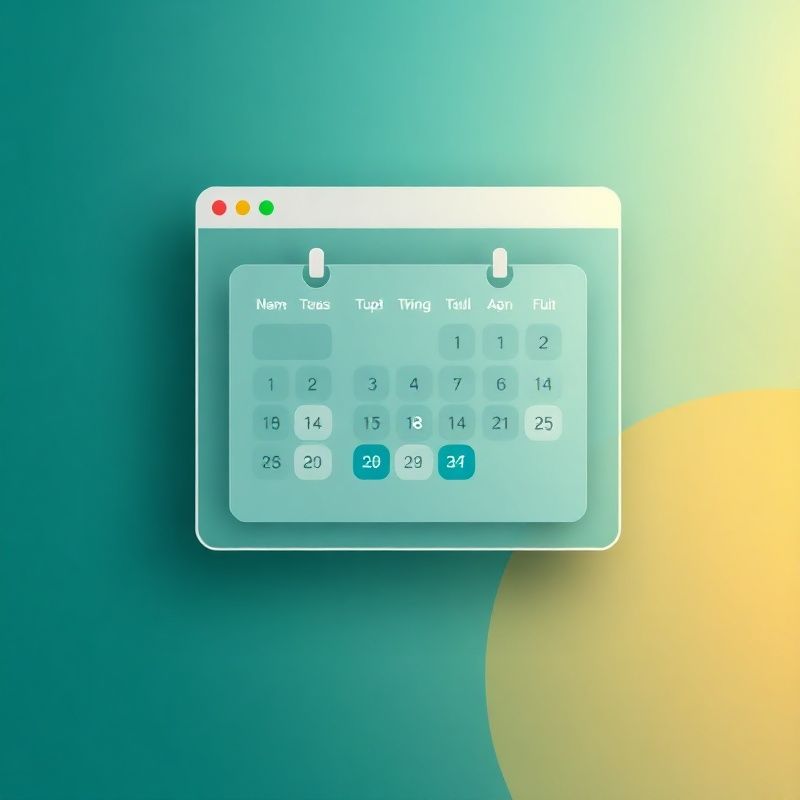 Interfață de calendar și rezervare într-o fereastră de chat teal-modern